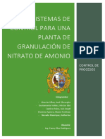 Sistemas de control para planta de granulación de nitrato de amonio