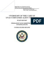 Senate Oversight Report On The Care of Unaccompanied Alien Children