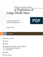 On The Explosion of Large Death Stars: Department of Physics, University of Udine