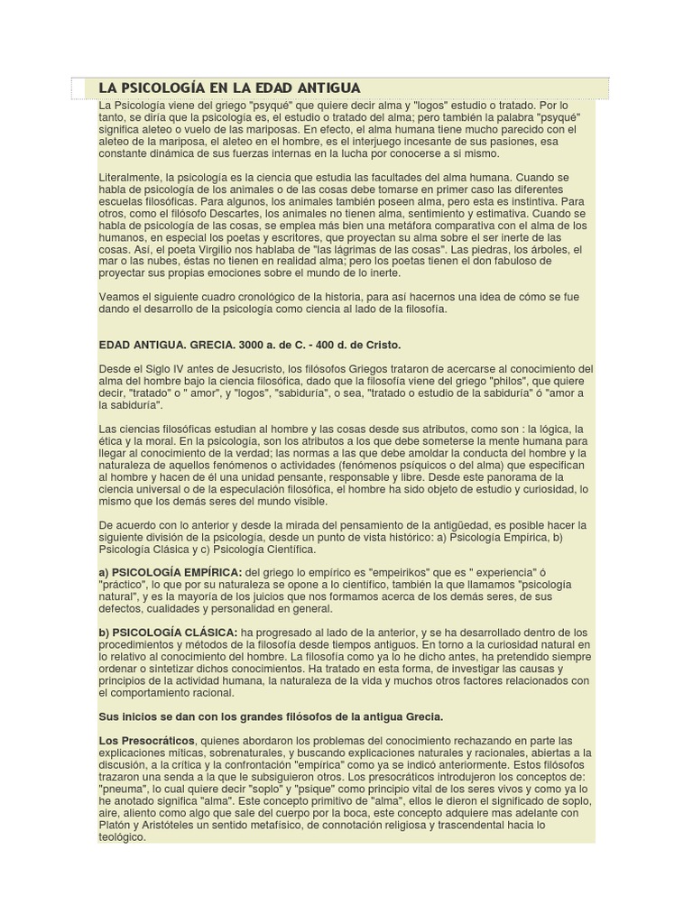 LA PSICOLOGÍA EN LA EDAD ANTIGUA.docx Platón Aristóteles