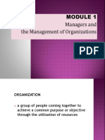 Managers and The Management of Organizations