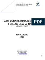 Campeonato Rural de Futebol de Arapongas 2018