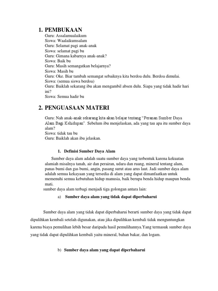 1 Pembukaan 1 Definisi Sumber Daya Alam