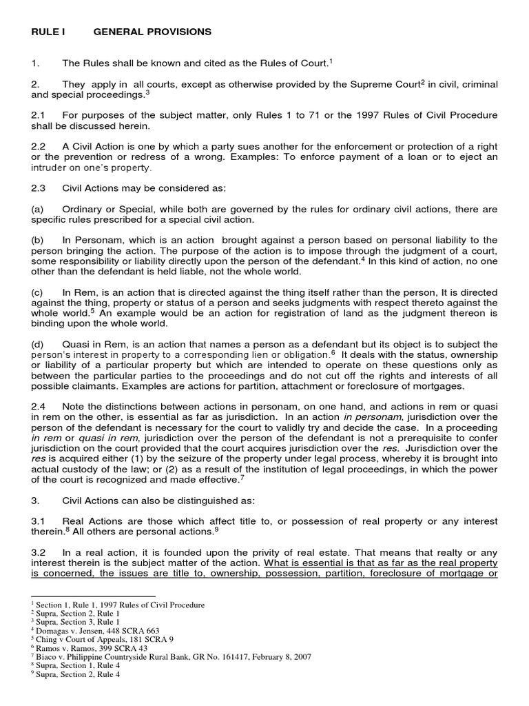 Overview of Civil Action Rules | PDF | Standing (Law) | Joinder