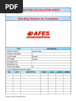 Foundation Calculation Sheet: Title Description