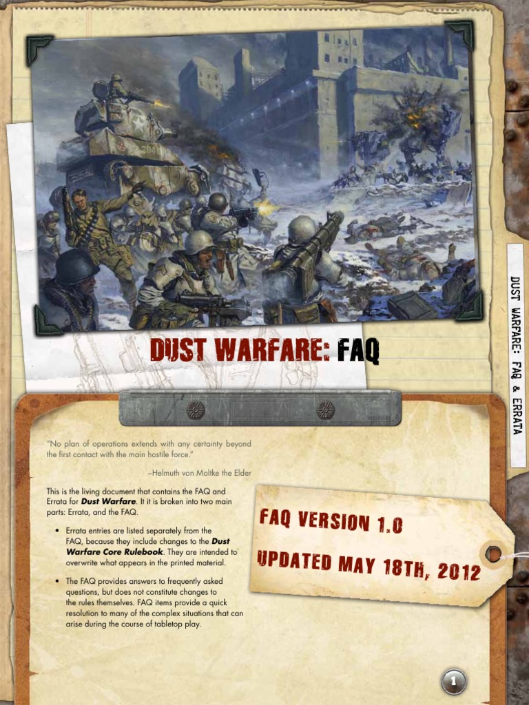 Dust Warfare FAQ Low PDF | PDF | Sniper | Military Science