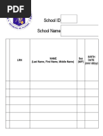 School Forms 1 To 10 Spread Sheet