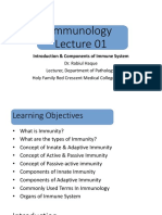 Immunology Lecture 01 - 2018