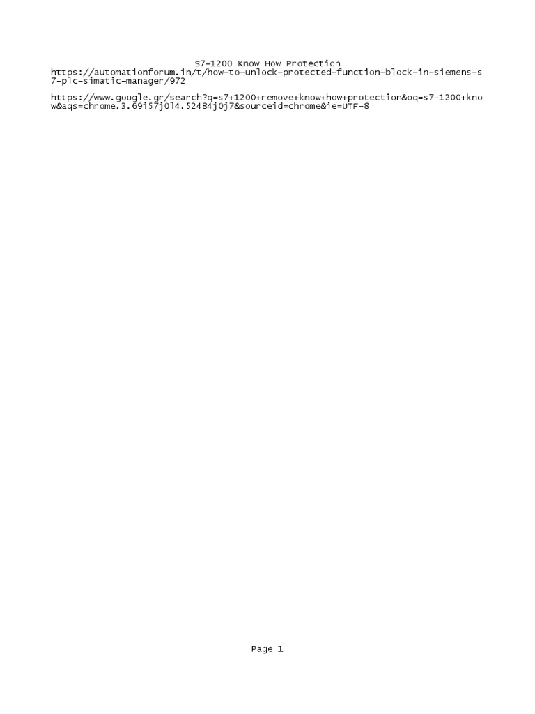 Unlocking S7-1200 Know How Protection | PDF