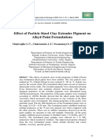 Effect of Particle Sized Clay Extender Pigment on Alkyd Paint Formulations