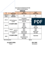 Training Matrix: Schedule of Activities Schedule of Activities Schedule of Activities