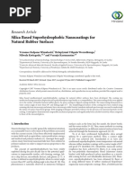 Research Article: Silica Based Superhydrophobic Nanocoatings For Natural Rubber Surfaces