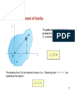 9.6 Polar Moment of Inertia: An Area A With Respect To The Pole Da