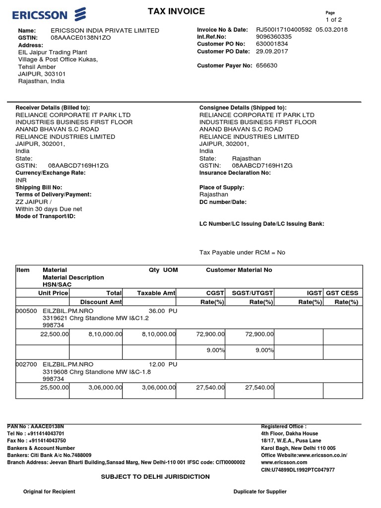 UOM Definition in GST Invoice | PDF | Invoice | Services (Economics)