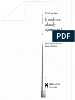  El Mundo Como Voluntad y Representación