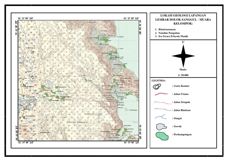 Peta Geologi Dolok Sanggul-Muara | PDF