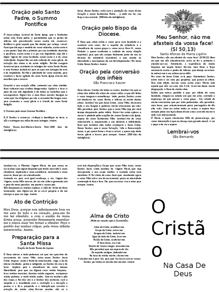 Folder Missa PDF Santo Oração