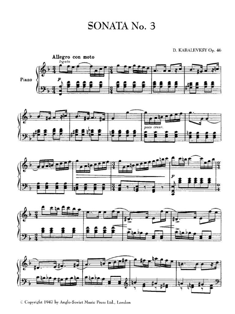 Kabalevsky, D. ／Piano Sonatas Op.6,45,46 Dmitri Kabalevsky - Piano Sonatas 1-3 Op. 6/45/46 (Russian