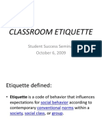 Classroom Etiquette