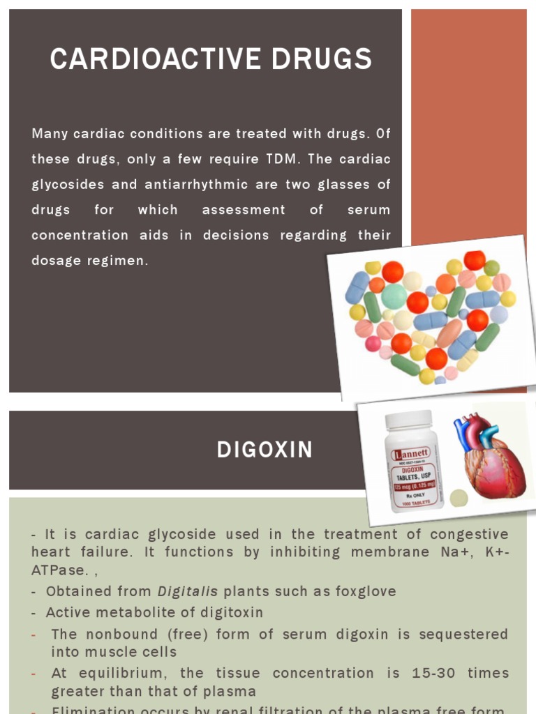 Cardiac Drug Monitoring Guide | PDF | Medical Treatments | Medicinal ...