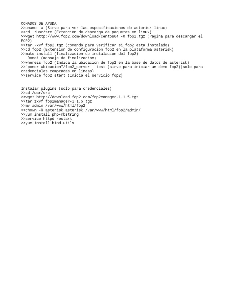 Instalación y configuración de FOP2 | PDF