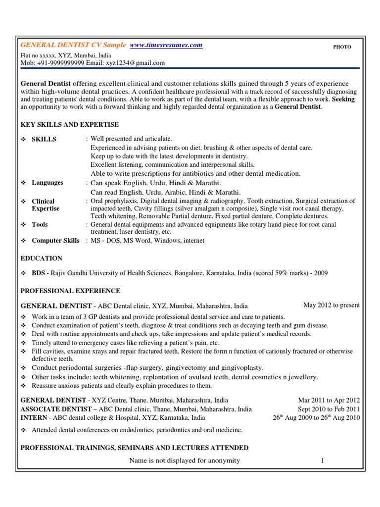 general-dentist-cv-sample-dentistry-mouth