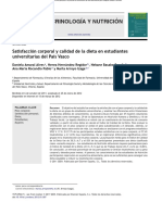 Satisfacción Corporal y Calidad de La Dieta en Estudiantes País Vasco