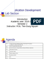 Web Application Development Lab Section: Academic Year: 2016-2017 Semester 2 Instructor: M.Sc. Tien-Dung Nguyen