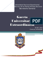 GacetaN001-EXT2016 (Gaceta Universitaria Extraordinaria) PDF