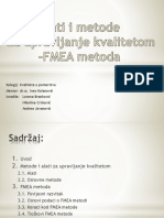 Alati I Metode Za Upravljanje Kvalitetom FMEA Metoda
