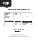 Planilha de Cálculo de Consumo de Tintas
