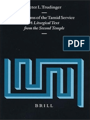 Peter L. Trudinger The Psalms of The Tamid Service A Liturgical