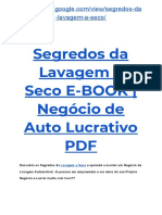 Ebook Segredos Da Lavagem A Seco Funciona? - Negócio de Auto Lucrativo PDF