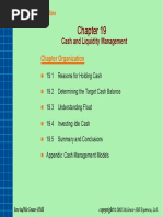 Chapter Organization: Cash and Liquidity Management