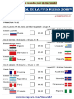 Fixture Mundial de La Fifa Rusia 20181