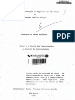 FIGUEIRA, 1982 - Weber e A Teoria Das Organizações Questão Da Racionalidade