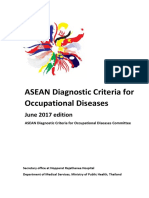 ASEAN Diagnostic Criteria For Occupational Diseases PDF