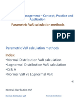 Parametric VaR Methods