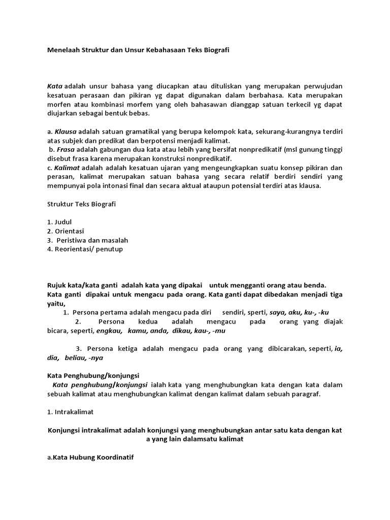 Struktur Biografi Ki Hajar Dewantara Berbagi Struktur