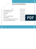 Daftar Telpon Penting Baruuu