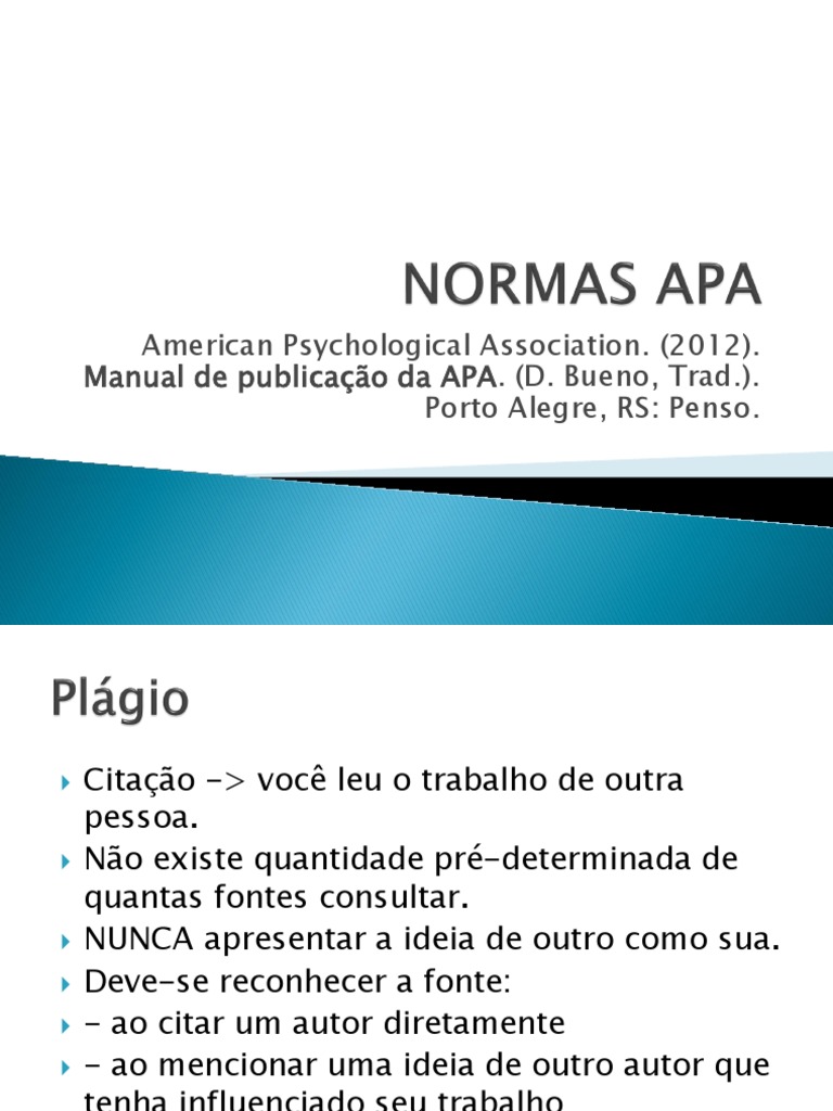NORMAS APA 6 Ed | PDF | Citação | Comunicação Humana