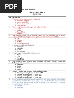 1 Soal Indah Narkoba