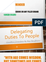 Delegating Duties To People