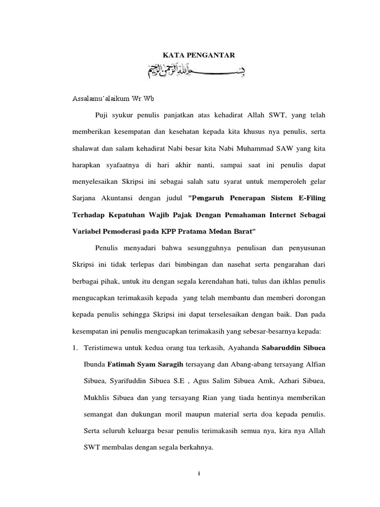 Kata Pengantar Skripsi Pdf