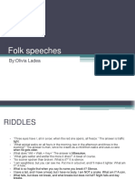 Folk Speeches