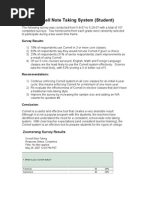 Download Cornell Note Taking System Survey Results 2007 by Joseph Willis SN38647166 doc pdf