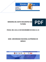 MEMORIA Encuentro - Nacional - de - Tutorias - UNAM PDF