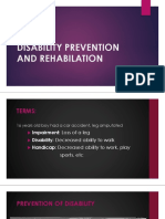 Disability Prevention and Rehabilitation Terms Explained