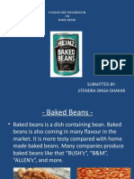 Submitted By-Jitendra Singh Dhakar: Powerpoint Presentation ON Baked Beans