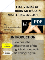 The Effectiveness of Right Brain Method in Mastering English